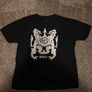 RVCA Black Tee with White Graphic